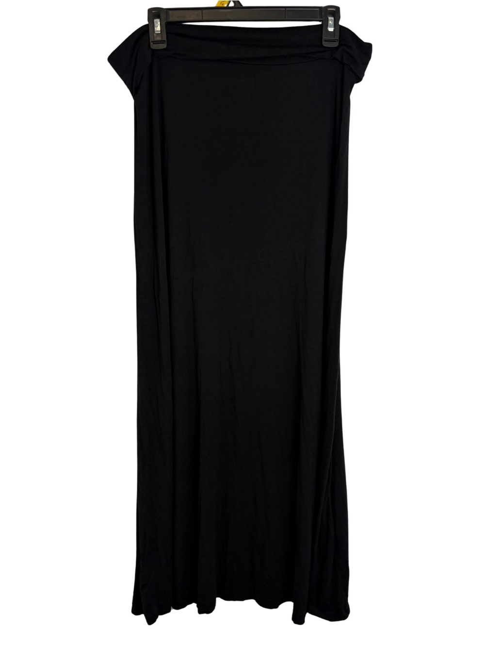 3/$20 Free To Live Women's Black Fold Over Waist Knit Maxi Skirt Size 2X